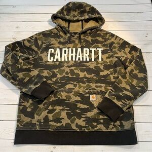 Carhartt Relaxed Fit Midweight Camo Graphic Sweatshirt Women’s Sz L